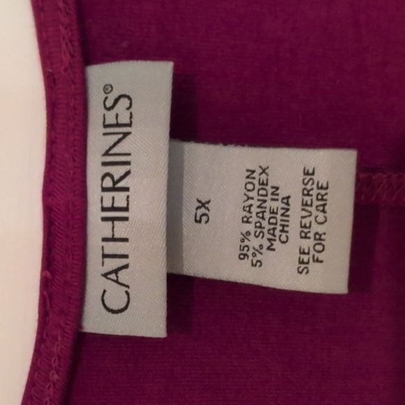 Catherine's Wine Colored Sleeveless Maxi Dress, Size 5X - Picture 3 of 5